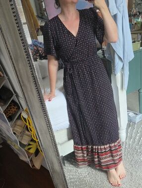 One Loved Babe Wrap Front Maxi Dress